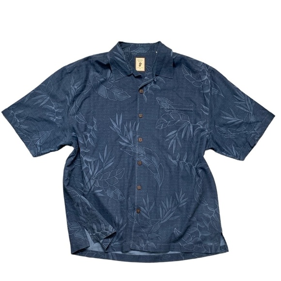 Jamaica Jaxx 100% Silk Tropical Hawaiian Casual SS Button Up Shirt Mens XL #122B - Picture 1 of 9